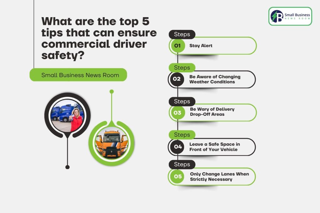 What are the top 5 tips that can ensure commercial driver safety