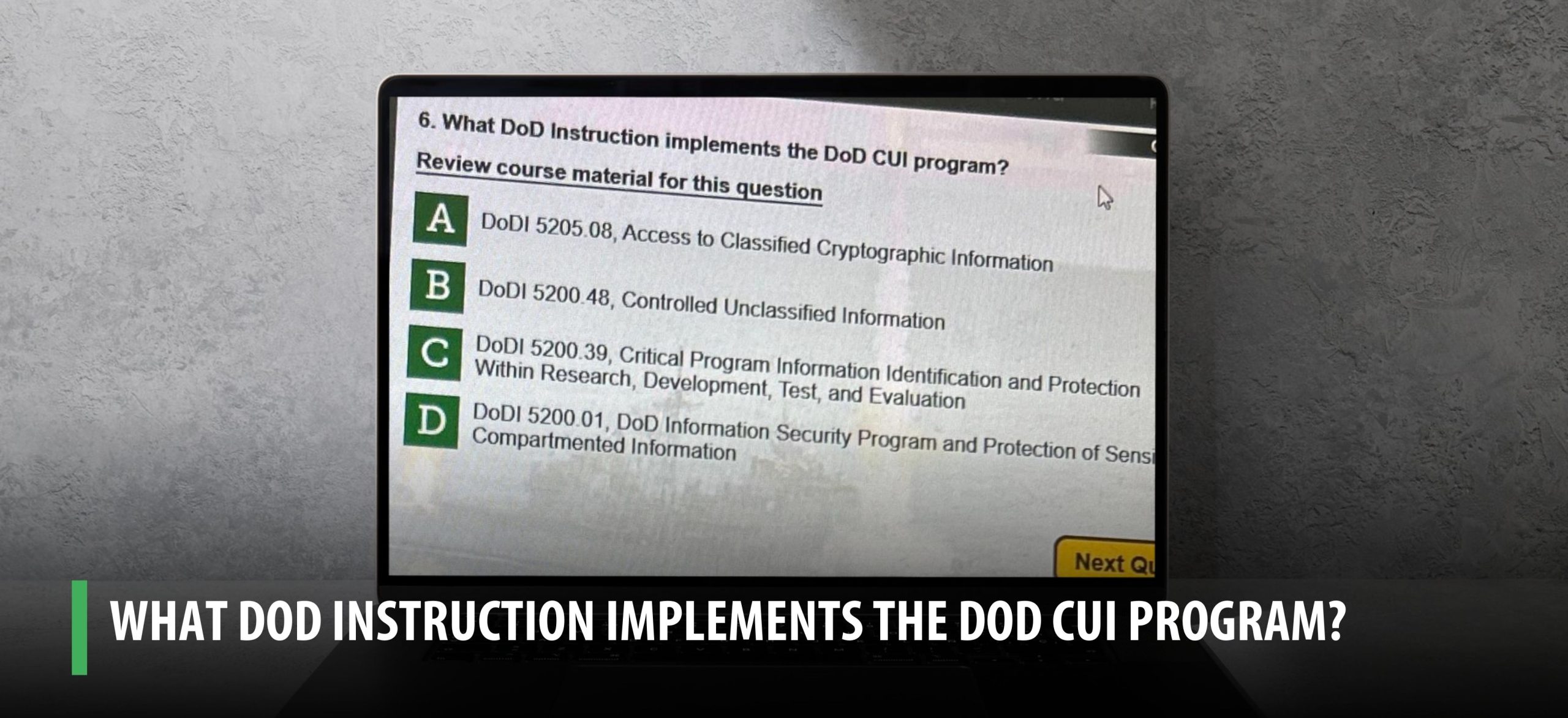 What DoD instruction implements the DoD CUI program