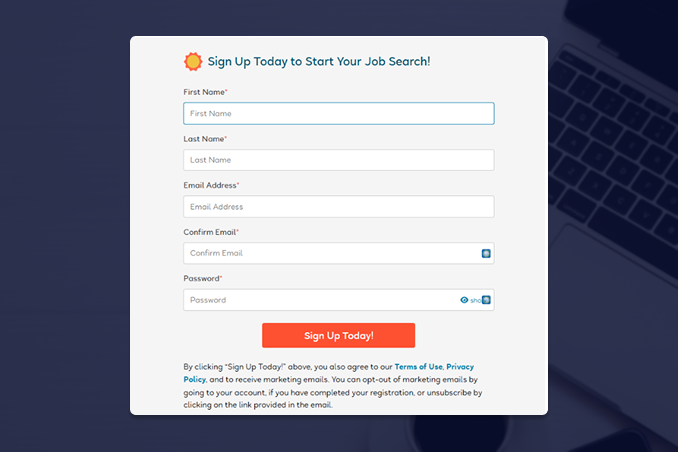 Register your account