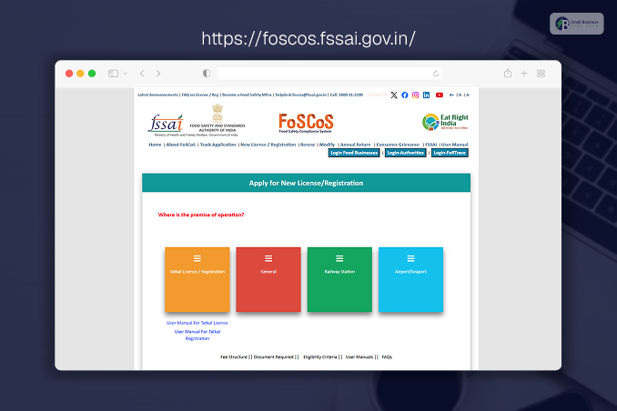 Visit The Foscos FSSAI Official Portal