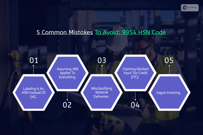 5 Common Mistakes To Avoid 9954 HSN Code